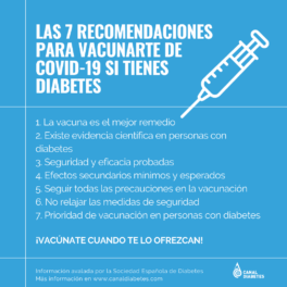 7 recomendaciones para vacunarte de Covid-19 si tienes diabetes